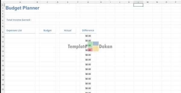 Simple Budget Planner Template